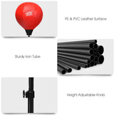 Boxing Punching Bag W/ Height Adjustable Stand Boxing Gloves Teenagers & Adults
