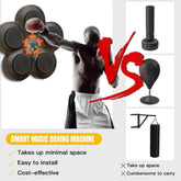 Music Boxing Machine, Electronic Boxing Training Equipment for Speed and Agility Training, Smart Boxing Machine Trainer with Boxing Gloves for Varied Workouts